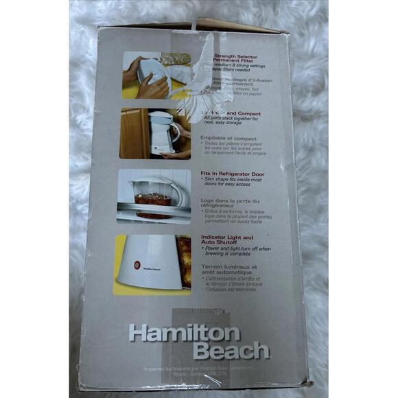 Hamilton Beach 2 QT Iced Tea Maker W/Auto Shut-Off Model 40911 Open Box New - Picture 2 of 10